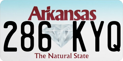 AR license plate 286KYQ