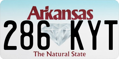 AR license plate 286KYT