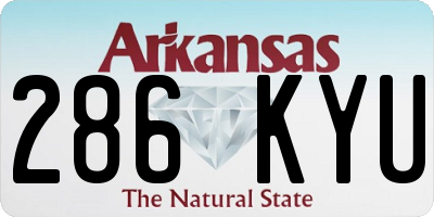 AR license plate 286KYU