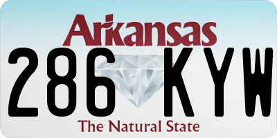 AR license plate 286KYW