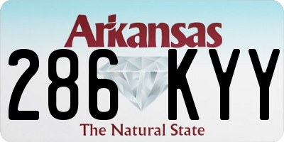 AR license plate 286KYY