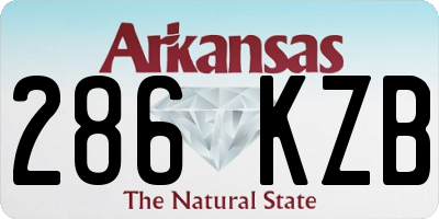 AR license plate 286KZB