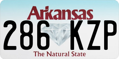 AR license plate 286KZP
