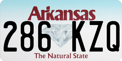 AR license plate 286KZQ