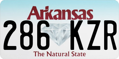 AR license plate 286KZR