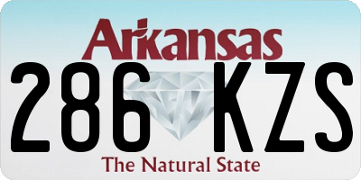 AR license plate 286KZS