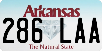 AR license plate 286LAA