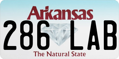 AR license plate 286LAB