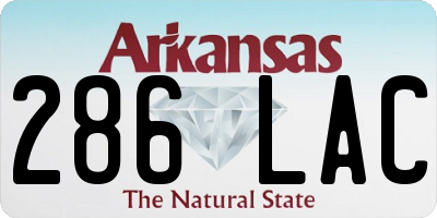 AR license plate 286LAC