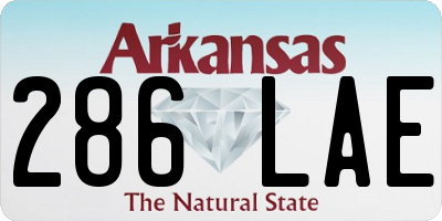 AR license plate 286LAE