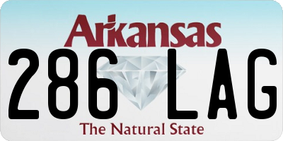 AR license plate 286LAG