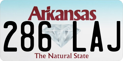 AR license plate 286LAJ