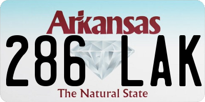 AR license plate 286LAK