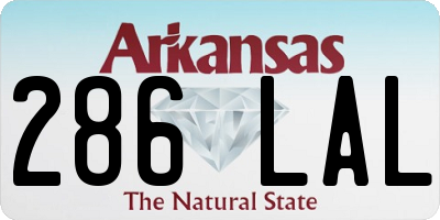 AR license plate 286LAL