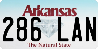 AR license plate 286LAN