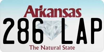 AR license plate 286LAP