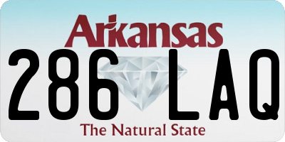 AR license plate 286LAQ