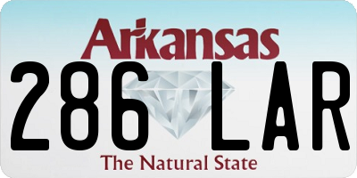AR license plate 286LAR