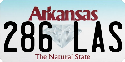 AR license plate 286LAS
