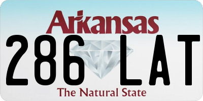 AR license plate 286LAT