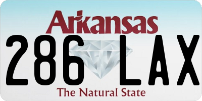 AR license plate 286LAX