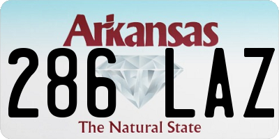AR license plate 286LAZ