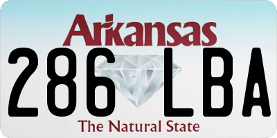 AR license plate 286LBA
