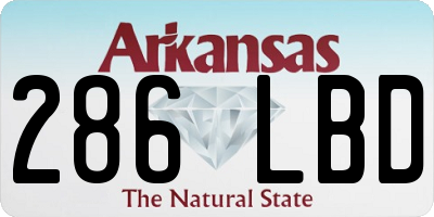 AR license plate 286LBD