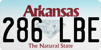 AR license plate 286LBE