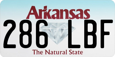 AR license plate 286LBF