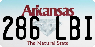AR license plate 286LBI
