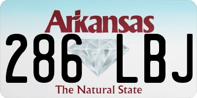 AR license plate 286LBJ