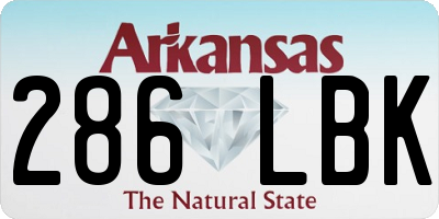 AR license plate 286LBK