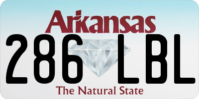 AR license plate 286LBL
