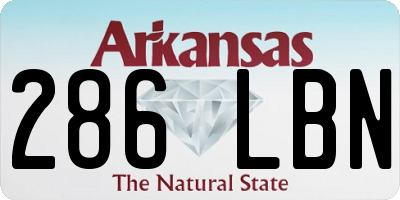 AR license plate 286LBN