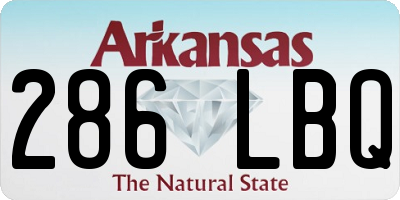 AR license plate 286LBQ