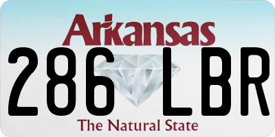 AR license plate 286LBR