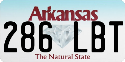 AR license plate 286LBT