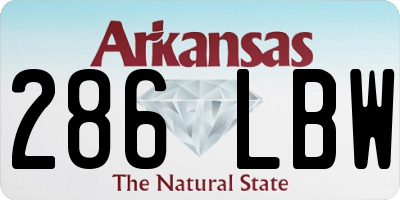 AR license plate 286LBW