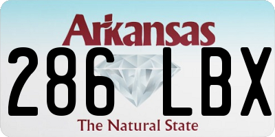 AR license plate 286LBX