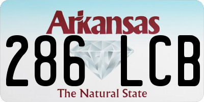 AR license plate 286LCB