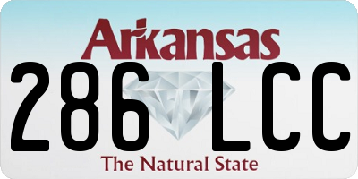 AR license plate 286LCC