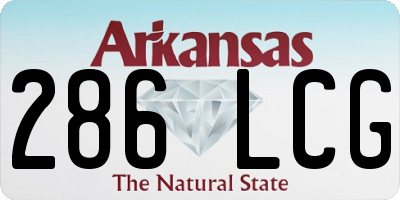 AR license plate 286LCG