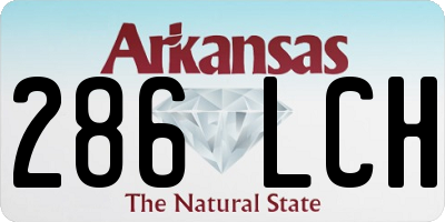 AR license plate 286LCH