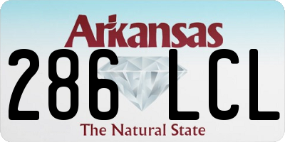 AR license plate 286LCL