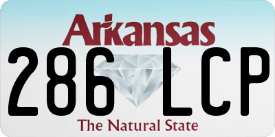 AR license plate 286LCP