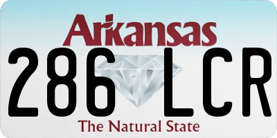 AR license plate 286LCR