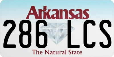 AR license plate 286LCS