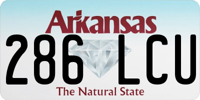 AR license plate 286LCU