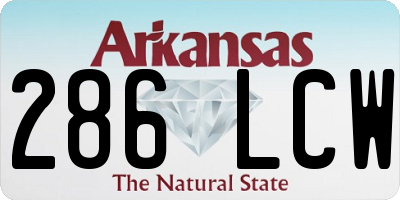 AR license plate 286LCW